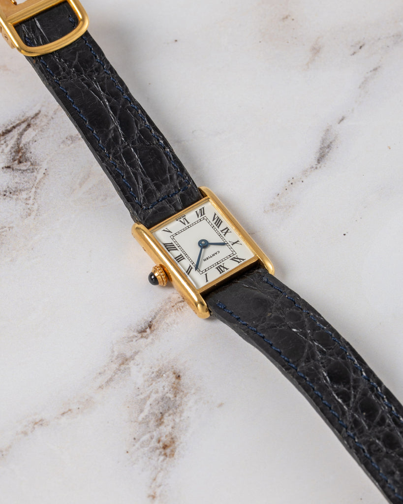 Cartier Mini Tank Louis 7005L Paris Dial 18k YG 1975 Box and Papers ...