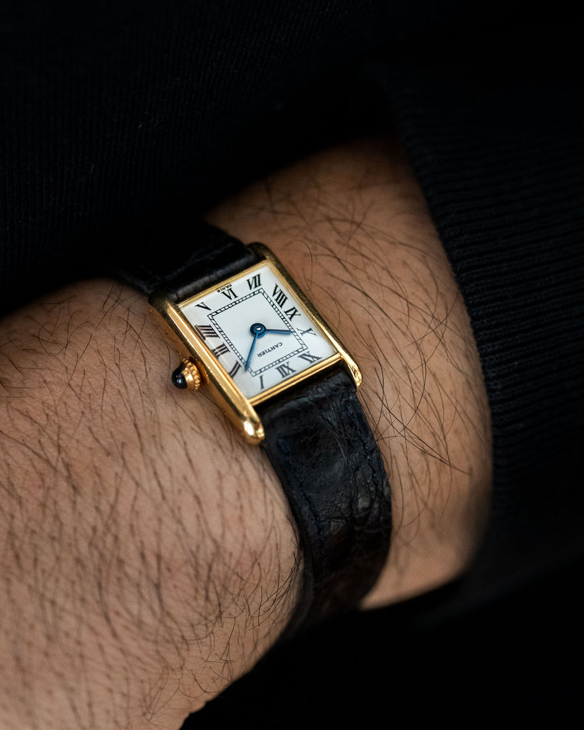 Cartier Mini Tank Louis 7005L Paris Dial 18k YG 1975 Box and Papers ...
