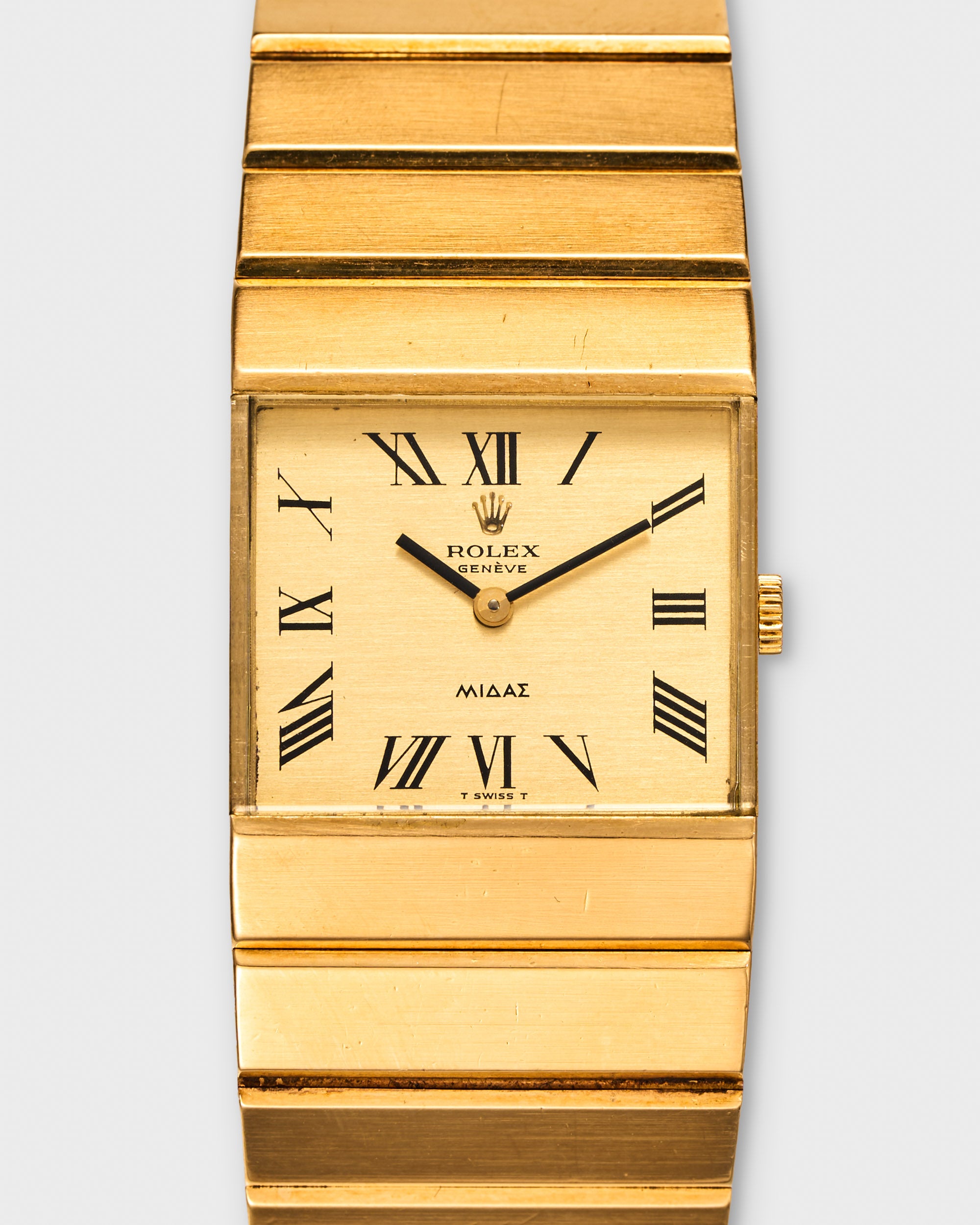 Rolex King Queen Midas 3585 Champagne Dial 18k YG 1975 – Classic